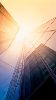 Tall Glass Offices Sunlight Android Wallpaper
