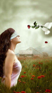 Blindfolded Girl White Wallpapers Download