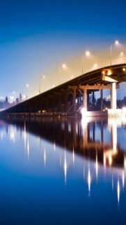 Bridge With Lights Lake 4K Wallpapers