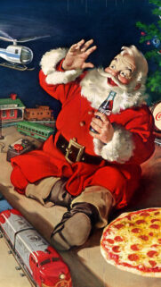Coca Cola Santa Claus Pizza Toys Wallpapers Free Download