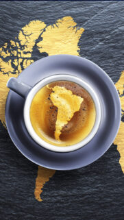 Coffee Africa Map Foam 4K Wallpapers