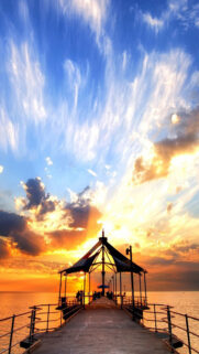 Deck At Dusk Phone Wallpapers Free Download