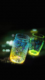 Fantasy Light Jars Black Phone Wallpapers Free Download