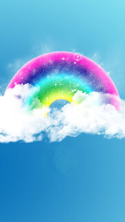 Fantasy Rainbow Fluffy Clouds Phone Wallpapers Free Download