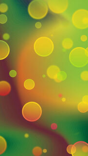 Green Yellow Bokeh Lights Phone Wallpaper