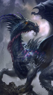 Grey Purple Fantasy Dragon Phone Wallpapers Download