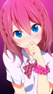Cute Anime, Pink, Eyes, Phone Wallpapers Free Download For Your Device