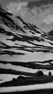 Black & White Snow Mountain Android Wallpaper
