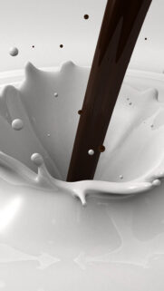 Black Chocolate In White Cream Full HD Wallpapers Download