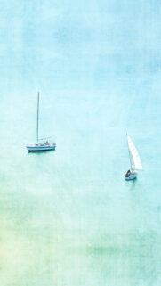 Blue Boats On Lake Full HD Wallpapers Download