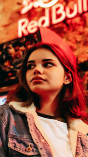 Young Girl & Neon Light HD Wallpapers Free Download