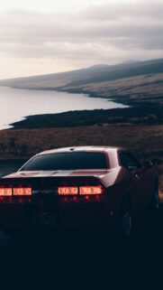 Auto Rear View Lights Evening Wallpapers Free Download