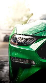 Car Green Wet Wallpapers Free Download