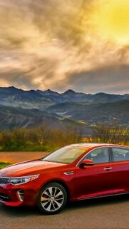 Kia Optima Red Mountains Wallpapers Free Download