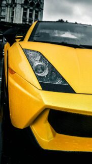 Lamborghini Yellow Rain Wallpapers Free Download