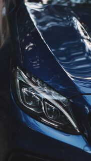 Mercedes Blue Car Headlight HD Wallpapers Free Download