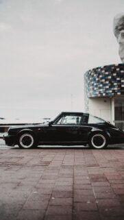 Porsche Black Retro Car Full HD Wallpapers Free Download