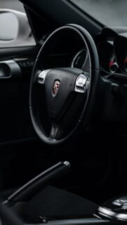 Porsche Cayman Steering Wheel Decor Background Wallpapers
