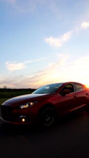 Sedan Car Sunset Motion Wallpapers Free Download for iPhone