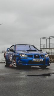 Subaru Car Blue Background Wallpapers Download