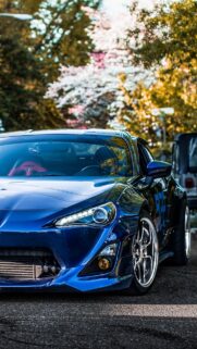 Toyota Auto Front View Blue Light