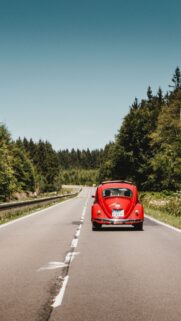 VW Beetle Red Retro Old Wallpapers Download for Mobile