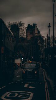 London Taxi Dusk