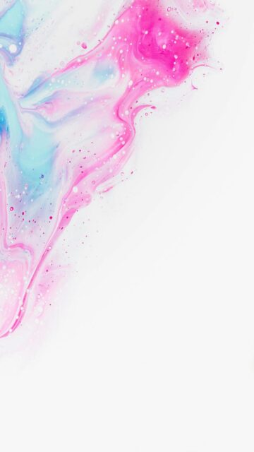 Vibrant Pink And Blue Paint On A White Background
