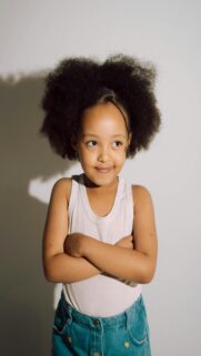 Young Girl with Afro Smile