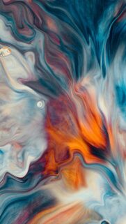 Abstract Blue Orange White Background Wallpaper