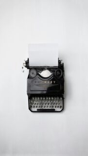 Vintage Typewriter with Printer Paper