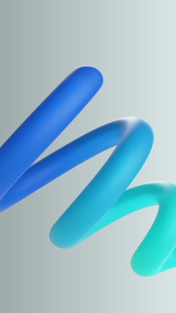 Flowing Blue Gradient Waves Wallpaper