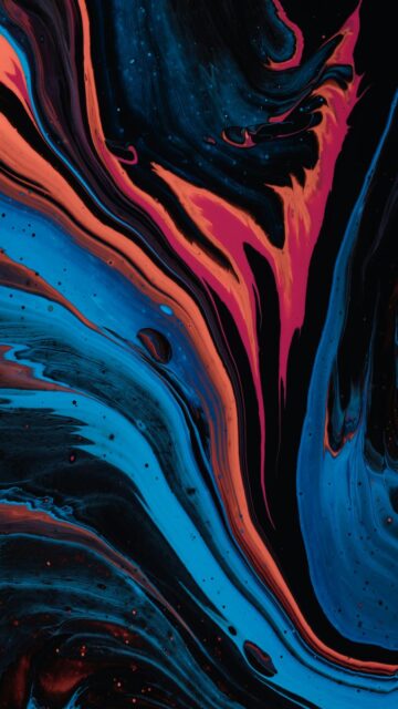 Vibrant Abstract Art - Blue White And Red Mobile Wallpaper