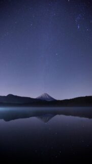 Serenene Alpine Lake Nighttime Wallpaper