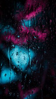 Rainy Day Mobile Wallpaper – Closeup Photo of Raindrops