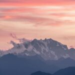 Breathtaking Forest Near Glacier Mountain Wallpaper