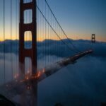 Golden Gate Bridge At Nighttime
