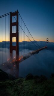 Golden Gate Bridge At Nighttime