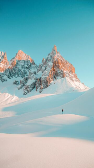 Breathtaking View of Snow-Capped Mountains