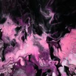 Vibrant Purple and Black Abstract Mobile Wallpaper