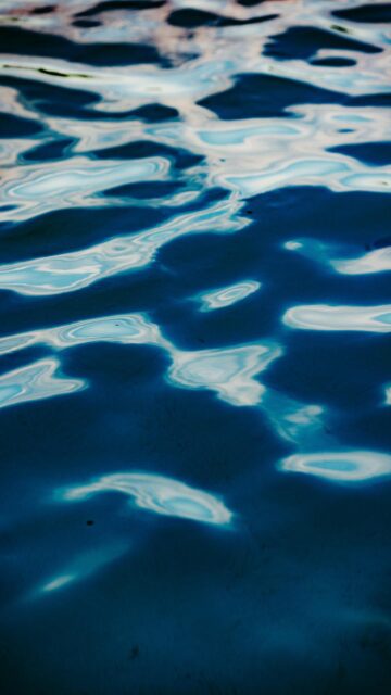 Rippling Blue Water with Light Reflections - Mobile Wallpaper