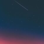 Shooting Star in Night Sky