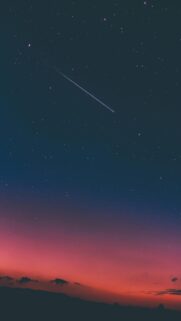 Shooting Star in Night Sky