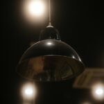 Dark Room Pendant Light Wallpaper