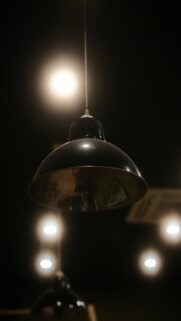 Dark Room Pendant Light Wallpaper