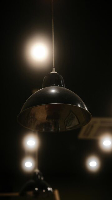 Dark Room Pendant Light Wallpaper