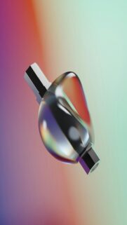 Close-Up of Glass Object with Blurry Background