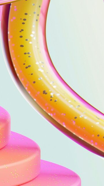 Vibrant Pink and Yellow Object