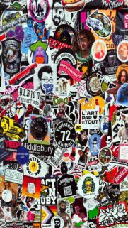 Vibrant Sticker Collage for Mobile Wallpaper