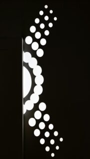 Minimal Dark Background with White Circles Wallpaper